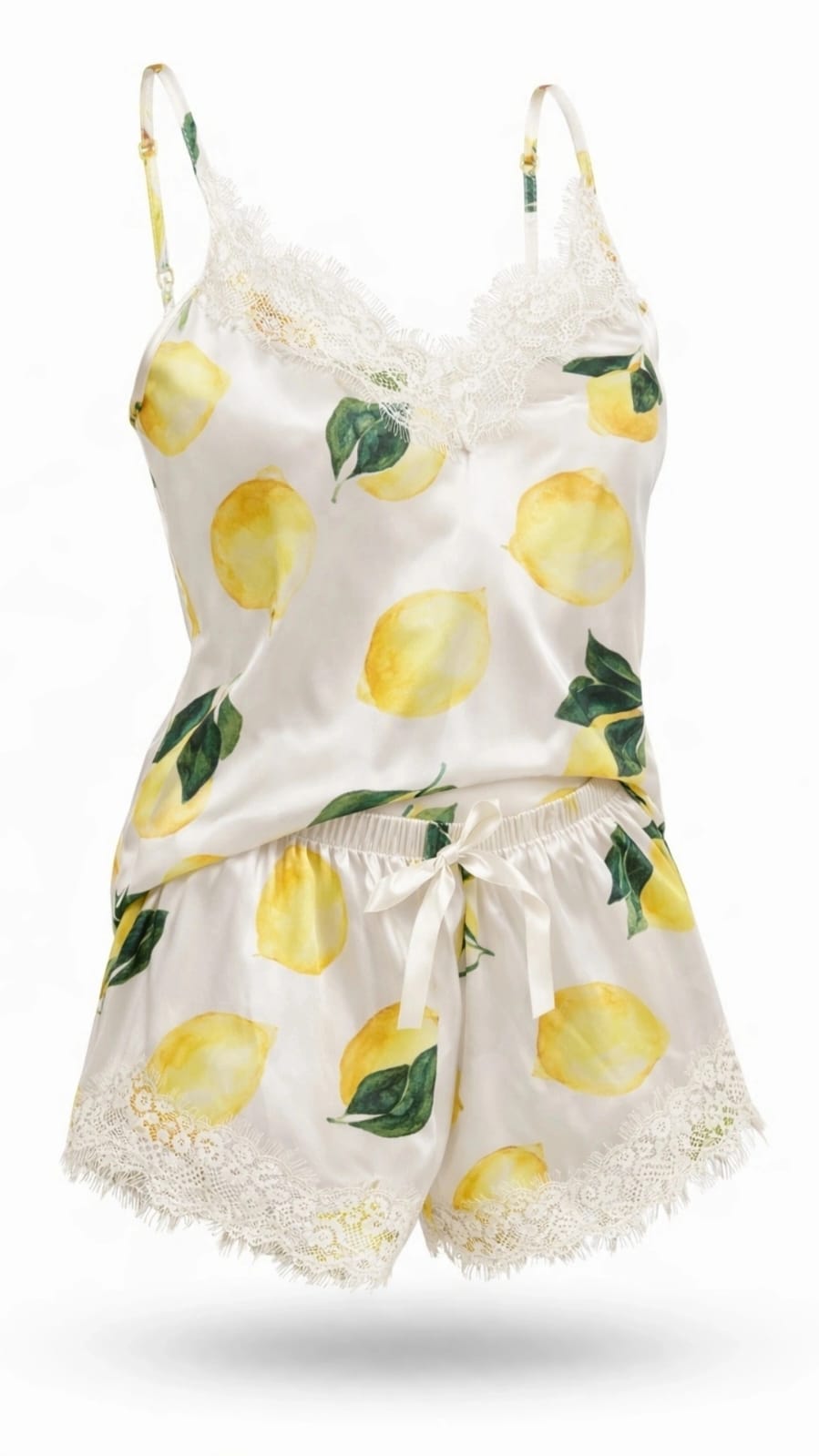 Baby-Doll Luxo Limão Chantilly Cetim Charmousse