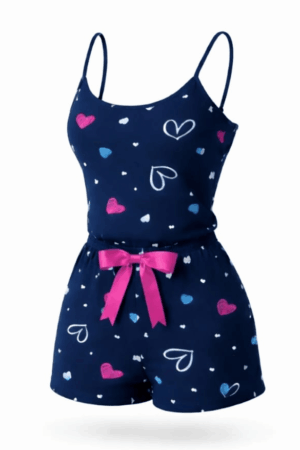 Pijama Basic Coraçao Azul Liganete