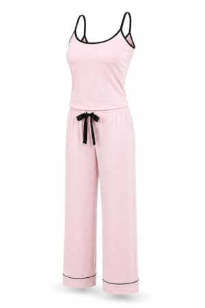 Pijama Outono Viés Cinza Rosa Bebê 100% Algodão