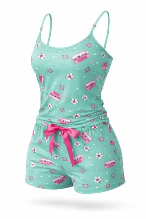 Pijama Basic Verde Menta Fita Liganete