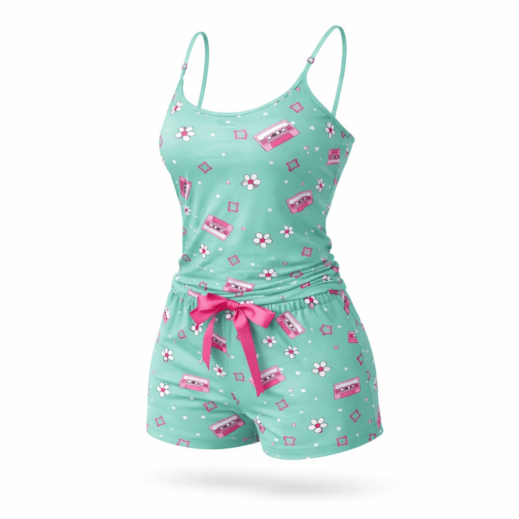 Pijama Basic Verde Menta Fita Liganete